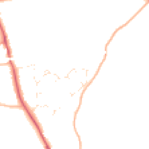 Daytime road noise heatmap for SN13 9AU