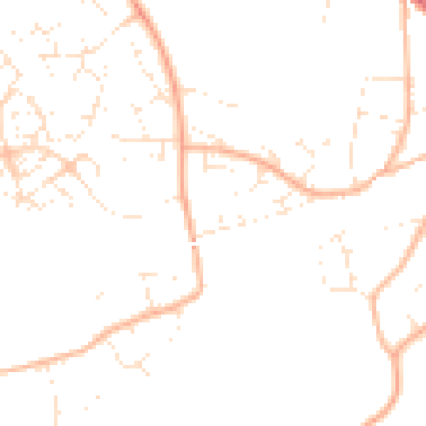 Daytime road noise heatmap for SN13 9FZ