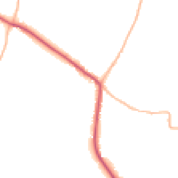 Daytime road noise heatmap for SN13 9PX