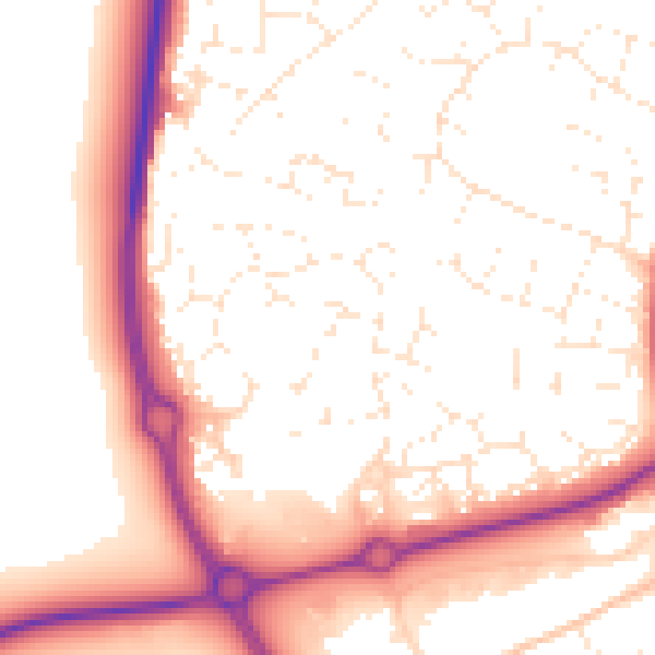 Daytime road noise heatmap for SN14 0YP
