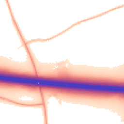 Daytime road noise heatmap for SN14 6AF