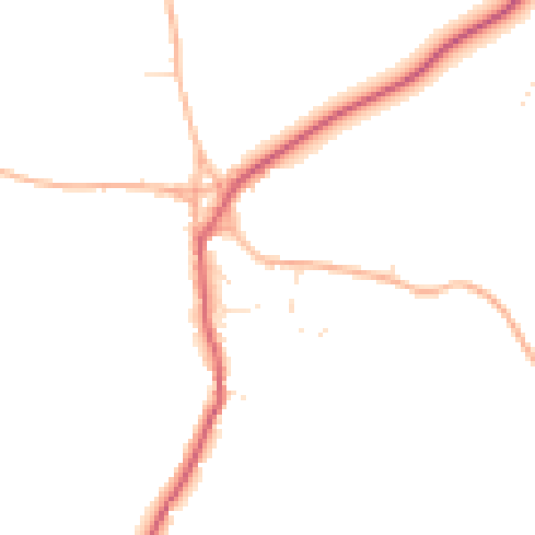 Daytime road noise heatmap for SN14 6PD