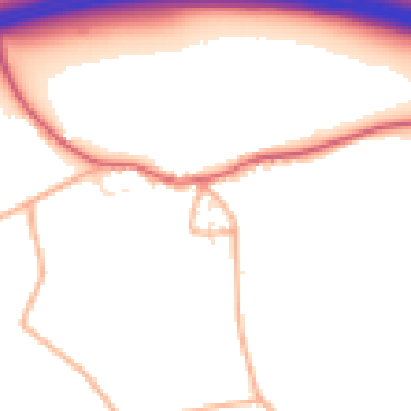 Daytime road noise heatmap for SN14 7FE