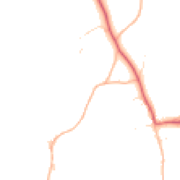 Daytime road noise heatmap for SN14 7HJ
