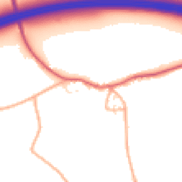 Daytime road noise heatmap for SN14 7PE