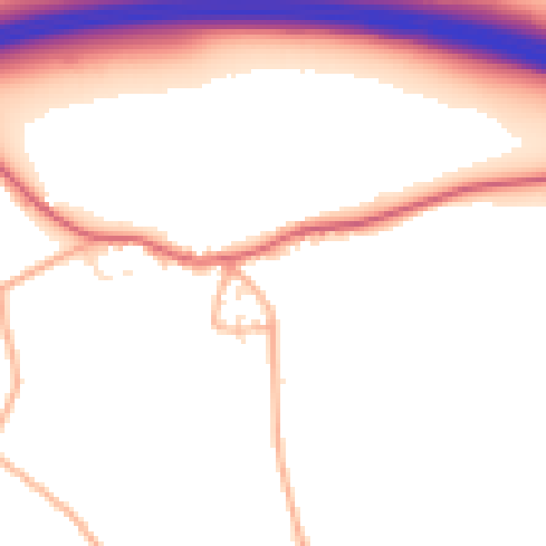 Daytime road noise heatmap for SN14 7PG