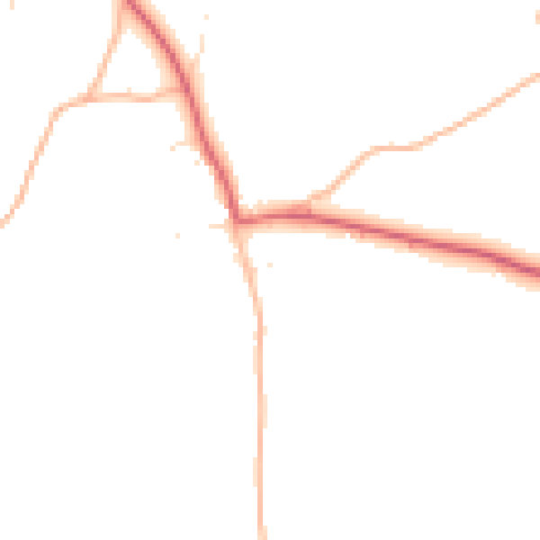 Daytime road noise heatmap for SN14 7QZ