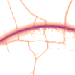 Daytime road noise heatmap for SN14 8FD