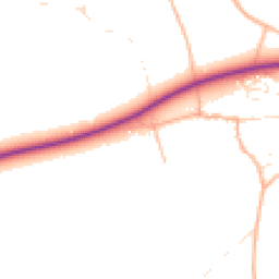 Daytime road noise heatmap for SN14 8JN