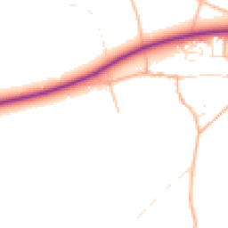Daytime road noise heatmap for SN14 8JW