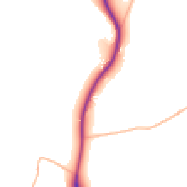 Daytime road noise heatmap for SN14 8JX