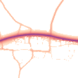 Daytime road noise heatmap for SN14 8LW