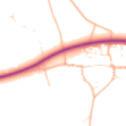 Daytime road noise heatmap for SN14 8LX