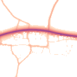 Daytime road noise heatmap for SN14 8NQ