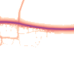 Daytime road noise heatmap for SN14 8PE