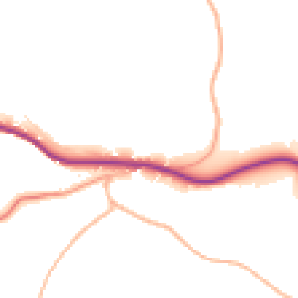 Daytime road noise heatmap for SN14 8RN