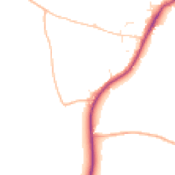 Daytime road noise heatmap for SN16 9DD