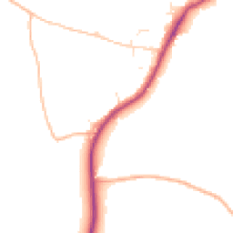 Daytime road noise heatmap for SN16 9ES