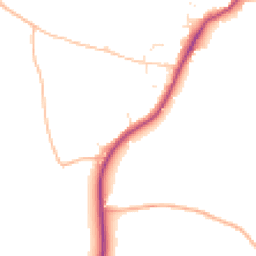Daytime road noise heatmap for SN16 9ET