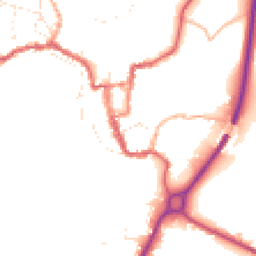 Daytime road noise heatmap for SN16 9HL