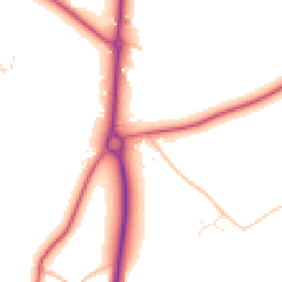 Daytime road noise heatmap for SN16 9JJ