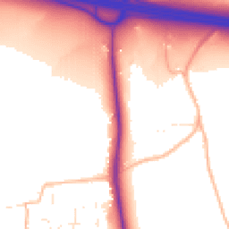 Daytime road noise heatmap for SN4 0EP