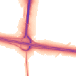 Night-time road noise heatmap for SN4 0ET