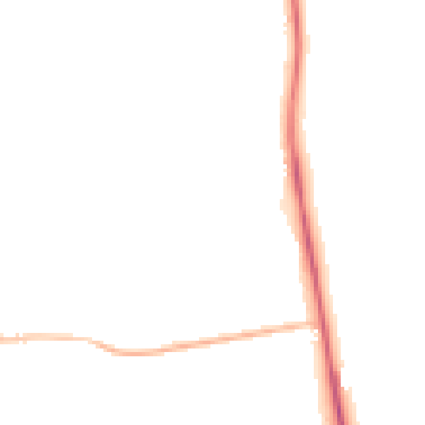 Night-time road noise heatmap for SN4 0NU