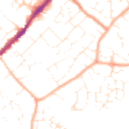 Daytime road noise heatmap for SN4 8BZ