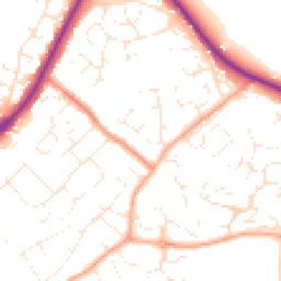 Daytime road noise heatmap for SN4 8EY