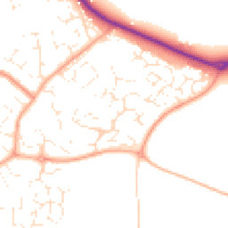 Daytime road noise heatmap for SN4 8LU