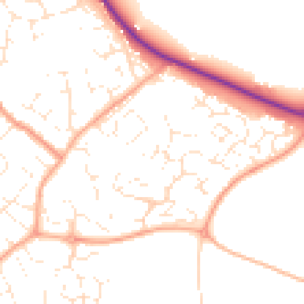 Daytime road noise heatmap for SN4 8NA