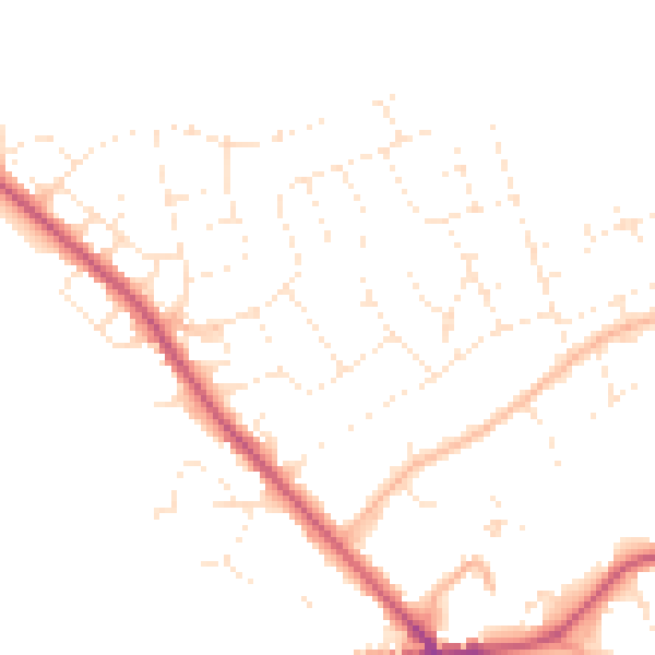 Daytime road noise heatmap for SN4 9HL