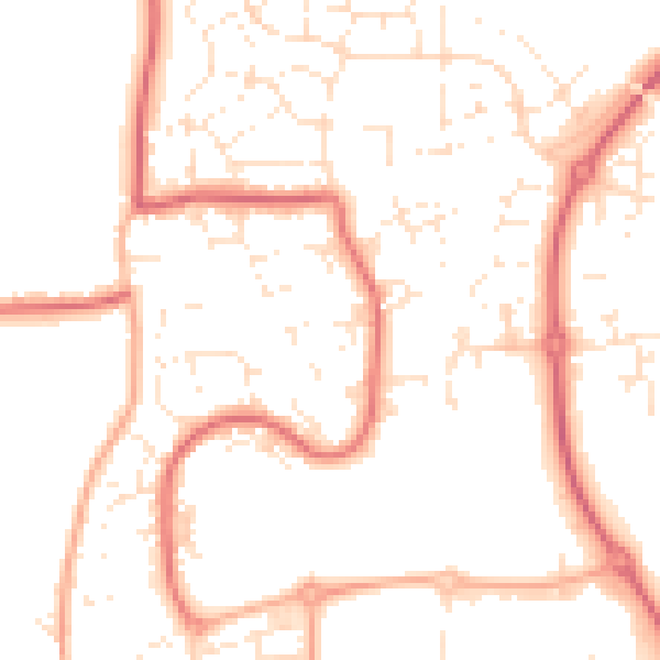 Daytime road noise heatmap for SN5 5DB