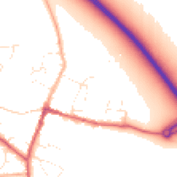 Daytime road noise heatmap for SN6 6BZ