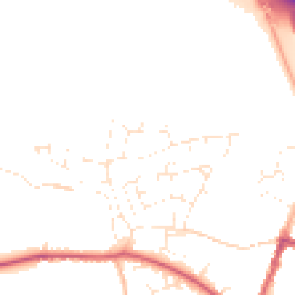 Daytime road noise heatmap for SN6 6LR