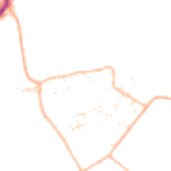 Daytime road noise heatmap for SN6 6PE