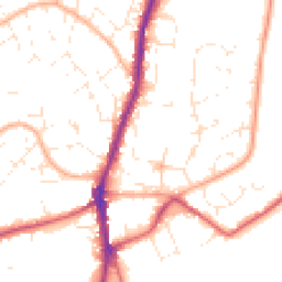Daytime road noise heatmap for SN6 7AU