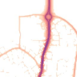 Daytime road noise heatmap for SN6 7JX