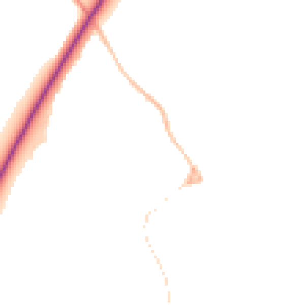 Night-time road noise heatmap for SN6 8AX