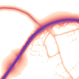 Daytime road noise heatmap for SN6 8DH