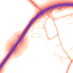 Daytime road noise heatmap for SN6 8DJ
