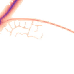 Daytime road noise heatmap for SN6 8TU