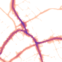 Daytime road noise heatmap for SN8 1AB