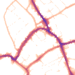 Daytime road noise heatmap for SN8 1AG