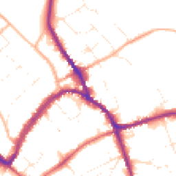 Daytime road noise heatmap for SN8 1AJ