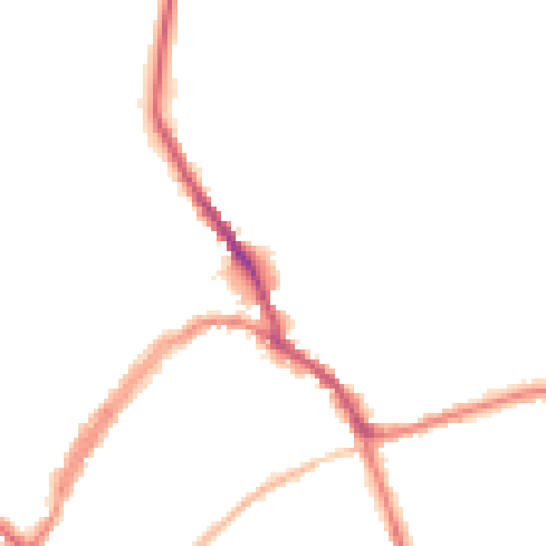 Night-time road noise heatmap for SN8 1AL
