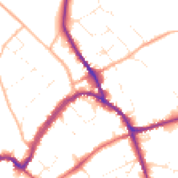 Daytime road noise heatmap for SN8 1AP