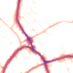 Daytime road noise heatmap for SN8 1AT