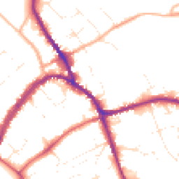 Daytime road noise heatmap for SN8 1BA